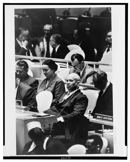 Nikita Khrushchev at the UNGA, 1962.