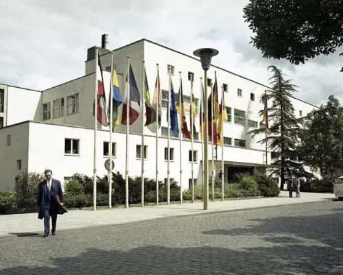 "The Bundeshaus (Federal Building) in Bonn, West Germany, May 1961. "