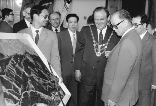 Zhao Ziyang on a tour of East Germany in June 1987.