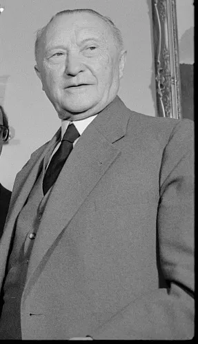 Photograph of West German Chancellor Konrad Adenauer