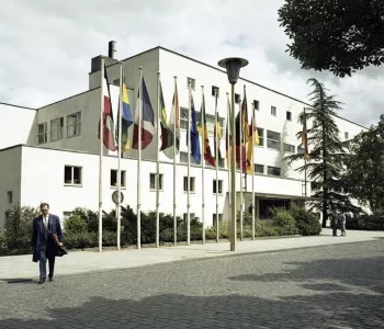 "The Bundeshaus (Federal Building) in Bonn, West Germany, May 1961. "