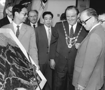 Zhao Ziyang on a tour of East Germany in June 1987.