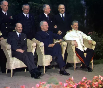 Truman with Attlee and Stalin at Potsdam